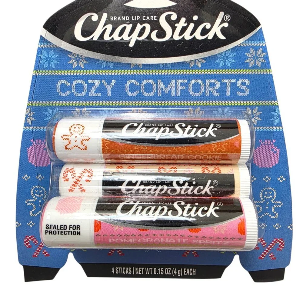 3 Pk (12 Sticks) Chapstick Cozy Comforts Moisturizing Lip Care Limited Edition - Picture 2 of 5
